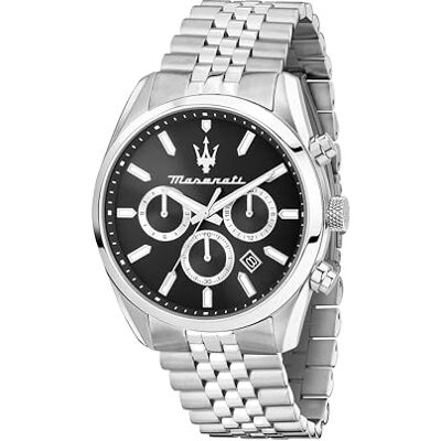 Maserati Montre Homme, Heure, Date, Analogique, 43 mm, Collection ATTRAZIONE, Cadeau Homme - Publicité Maserati Montre Homme, Heure, Date, Analogique, 43 mm, Collection ATTRAZIONE, Cadeau Homme - Publicité