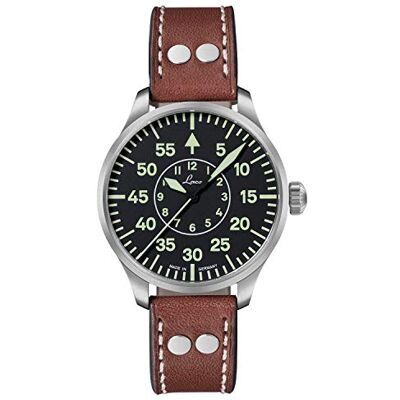 Laco Montre modèle , Automatique, Acier Inoxydable, Verre Saphir, diamètre 39-42mm, Argent/Brun - Publicité Laco Montre modèle , Automatique, Acier Inoxydable, Verre Saphir, diamètre 39-42mm, Argent/Brun - Publicité