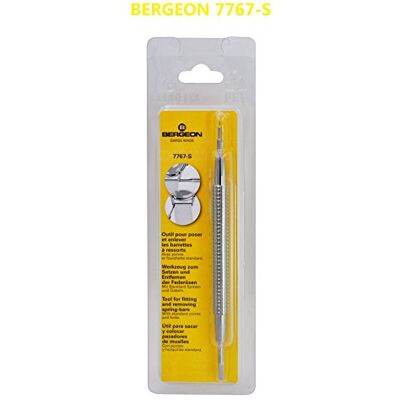 Bergeon 7767-S Outil pour barre à ressort de montre – Long manche en acier inoxydable avec vis remplaçables dans l'extrémité de l'outil fin et solide - Publicité Bergeon 7767-S Outil pour barre à ressort de montre – Long manche en acier inoxydable avec vis remplaçables dans l'extrémité de l'outil fin et solide - Publicité