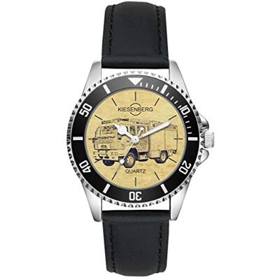 KIESENBERG Montre Homme Cadeau pour Pompier Camion Incendie Fan Quartz Analogique Bracelet en Cuir Montre-Bracelet - Publicité KIESENBERG Montre Homme Cadeau pour Pompier Camion Incendie Fan Quartz Analogique Bracelet en Cuir Montre-Bracelet - Publicité