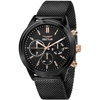 Sector No Limits Sector Montre Homme, Collection 670, Multifonction, en Acier, PVD Noir - Publicité Sector No Limits Sector Montre Homme, Collection 670, Multifonction, en Acier, PVD Noir - Publicité