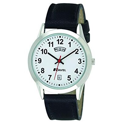 Ravel Montre Calendrier Jour et Date Unisexe Quartz Analogique R0706 - Publicité Ravel Montre Calendrier Jour et Date Unisexe Quartz Analogique R0706 - Publicité