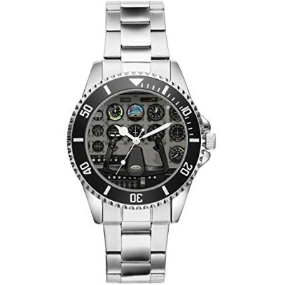 KIESENBERG Montre Homme Cadeau pour Cessna Avion Fans Cockpit Quartz Analogique Montre-Bracelet - Publicité KIESENBERG Montre Homme Cadeau pour Cessna Avion Fans Cockpit Quartz Analogique Montre-Bracelet - Publicité