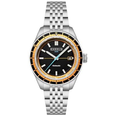 Cadola Ahrens Montre automatique Racecraft pour homme avec bracelet en acier inoxydable massif Noir 42 mm , Racecraft Noir - Publicité Cadola Ahrens Montre automatique Racecraft pour homme avec bracelet en acier inoxydable massif Noir 42 mm , Racecraft Noir - Publicité