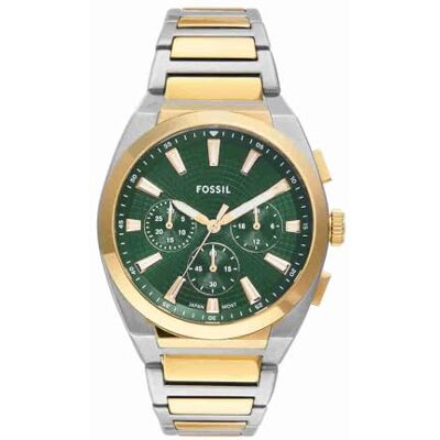 Fossil Montre Everett pour Homme, Mouvement chronographe à Quartz avec Bracelet en Acier Inoxydable ou en Cuir - Publicité Fossil Montre Everett pour Homme, Mouvement chronographe à Quartz avec Bracelet en Acier Inoxydable ou en Cuir - Publicité