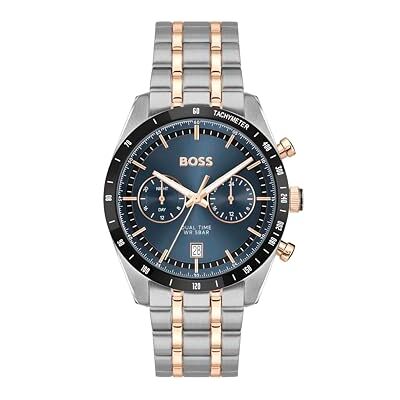 BOSS Montre Analogique Multifunction à Quartz pour Homme Collection TOURMASTER avec Bracelet en Acier Inoxydable de Couleur Or Rose Clair - Publicité BOSS Montre Analogique Multifunction à Quartz pour Homme Collection TOURMASTER avec Bracelet en Acier Inoxydable de Couleur Or Rose Clair - Publicité