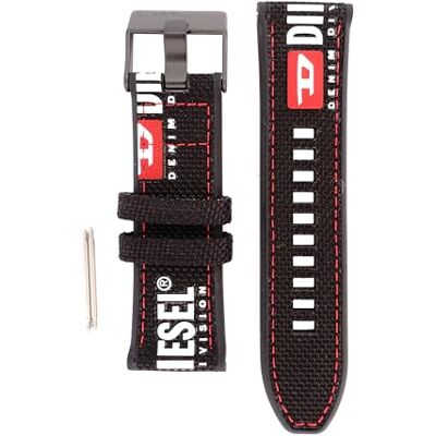 Diesel Montres pour Hommes 26mm, Nylon Noir, Bande de Rechange Originale pour DZ4512 - Publicité Diesel Montres pour Hommes 26mm, Nylon Noir, Bande de Rechange Originale pour DZ4512 - Publicité