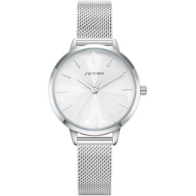 Alienwork SK Minimalist Montre Femme Ultra-Mince Bracelet Maille - Publicité Alienwork SK Minimalist Montre Femme Ultra-Mince Bracelet Maille - Publicité