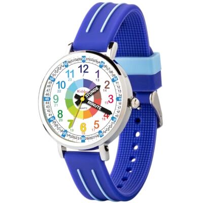 Kiddus Montre Enfant Éducative Analogique, Fille et Garçon Dès 5 Ans Bleu, 5ATM étanche pour natation, aiguilles classiques et grands chiffres lisibles - Publicité Kiddus Montre Enfant Éducative Analogique, Fille et Garçon Dès 5 Ans Bleu, 5ATM étanche pour natation, aiguilles classiques et grands chiffres lisibles - Publicité
