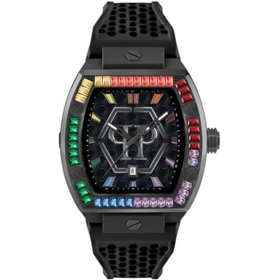 Philipp Plein Montre Analogique Quartz pour Hommes The Hexagon Phantom - Publicité Philipp Plein Montre Analogique Quartz pour Hommes The Hexagon Phantom - Publicité