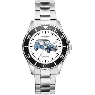 KIESENBERG Montre Homme Cadeau pour Citroen 2CV Bleu Oldtimer Fans Quartz Analogique Montre-Bracelet - Publicité KIESENBERG Montre Homme Cadeau pour Citroen 2CV Bleu Oldtimer Fans Quartz Analogique Montre-Bracelet - Publicité