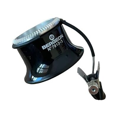 Bergeon -3 Loupe d'horloger avec clip 3,3X Outil de montre, noir, Moderne - Publicité Bergeon -3 Loupe d'horloger avec clip 3,3X Outil de montre, noir, Moderne - Publicité