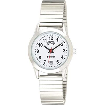 Ravel Montre Calendrier Jour et Date Unisexe Quartz Analogique R0706 - Publicité Ravel Montre Calendrier Jour et Date Unisexe Quartz Analogique R0706 - Publicité