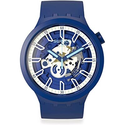 SWATCH Iswatch Montre à Quartz Unisexe Bleu - Publicité SWATCH Iswatch Montre à Quartz Unisexe Bleu - Publicité