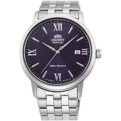 Orient Montre analogique Automatique pour Homme avec Bracelet en Acier Inoxydable , Argenté/Bleu., Bracelet - Publicité Orient Montre analogique Automatique pour Homme avec Bracelet en Acier Inoxydable , Argenté/Bleu., Bracelet - Publicité