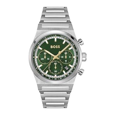 BOSS Montre Chronographe à Quartz pour Homme Collection Candor Chrono Disponible avec Bracelet en Acier Inoxydable, en Cuir, ou en Silicone - Publicité BOSS Montre Chronographe à Quartz pour Homme Collection Candor Chrono Disponible avec Bracelet en Acier Inoxydable, en Cuir, ou en Silicone - Publicité