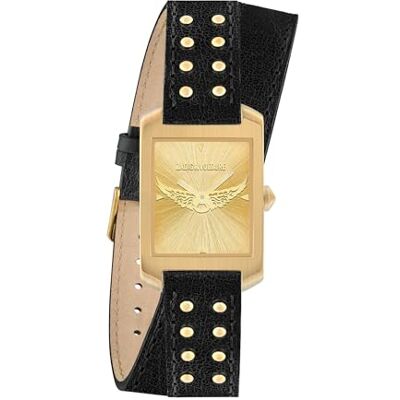 Zadig & Voltaire Montre Voltaire Leather Black Gold - Publicité Zadig & Voltaire Montre Voltaire Leather Black Gold - Publicité
