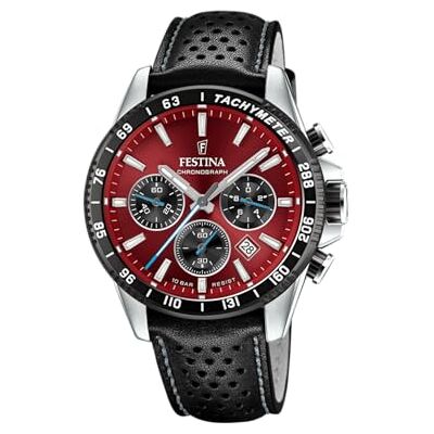 Festina Montre pour Homme /7 Timeless Chronograph Boîtier en Acier Inoxydable Acier laqué Noir - Publicité Festina Montre pour Homme /7 Timeless Chronograph Boîtier en Acier Inoxydable Acier laqué Noir - Publicité