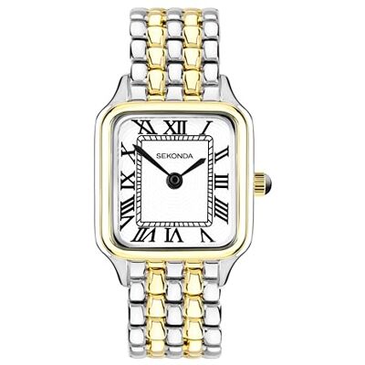 Sekonda Monica Montre à quartz classique pour femme avec affichage analogique et bracelet en alliage Blanc 30 mm - Publicité Sekonda Monica Montre à quartz classique pour femme avec affichage analogique et bracelet en alliage Blanc 30 mm - Publicité