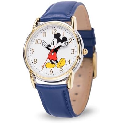 Disney Unisexes-Adultes Analogique Quartz Japonais Montre avec Bracelet en Cuir - Publicité Disney Unisexes-Adultes Analogique Quartz Japonais Montre avec Bracelet en Cuir - Publicité
