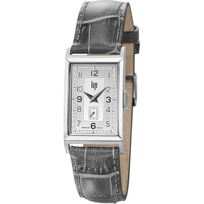 Lip Montre analogique à Quartz avec Bracelet en Cuir, 671000, Argent, Sangle - Publicité Lip Montre analogique à Quartz avec Bracelet en Cuir, 671000, Argent, Sangle - Publicité