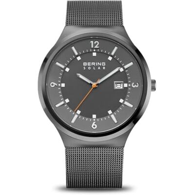 BERING Montre solaire pour homme Gris poli/brossé , gris, classique, gris, Classique - Publicité BERING Montre solaire pour homme Gris poli/brossé , gris, classique, gris, Classique - Publicité