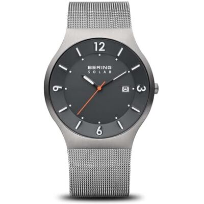 Bering 14440 Montre Solaire pour Homme, 40 mm, Boîtier en Acier Inoxydable Et Cadran, Bracelet Milanais, Verre Saphir, 5 ATM - Publicité Bering 14440 Montre Solaire pour Homme, 40 mm, Boîtier en Acier Inoxydable Et Cadran, Bracelet Milanais, Verre Saphir, 5 ATM - Publicité