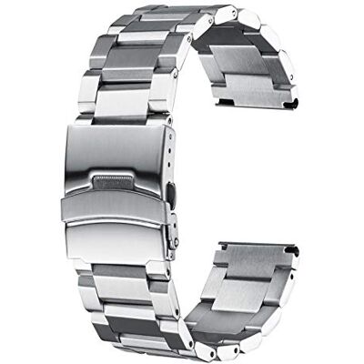 ADDIESDIVE Bracelet de montre 22 mm en acier inoxydable, compatible avec montres de poignet traditionnelles et Smartwatch - Publicité ADDIESDIVE Bracelet de montre 22 mm en acier inoxydable, compatible avec montres de poignet traditionnelles et Smartwatch - Publicité