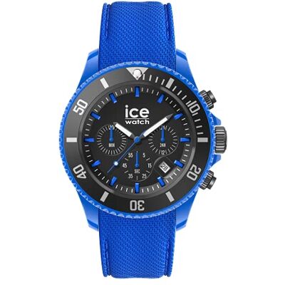 Watch ICE chrono Montre chorno pour homme avec bracelet en silicone texturé (Large 44mm) - Publicité Watch ICE chrono Montre chorno pour homme avec bracelet en silicone texturé (Large 44mm) - Publicité