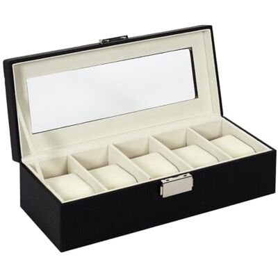 AltoBuy Coffret pour Montres 5 Emplacements Revêtement Structuré Chic Noir AROLD - Publicité AltoBuy Coffret pour Montres 5 Emplacements Revêtement Structuré Chic Noir AROLD - Publicité