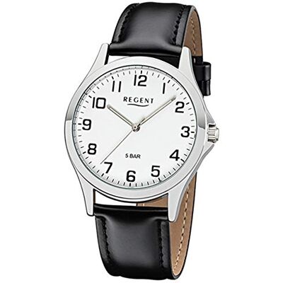 REGENT Hommes Analogique Quartz Montre avec Bracelet en Cuir - Publicité REGENT Hommes Analogique Quartz Montre avec Bracelet en Cuir - Publicité