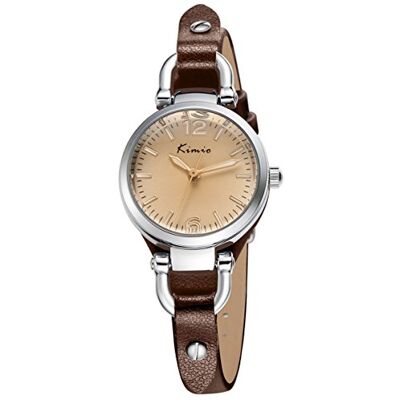 Alienwork Kimio Montre Femme Petit Étroite Bracelet Cuir - Publicité Alienwork Kimio Montre Femme Petit Étroite Bracelet Cuir - Publicité