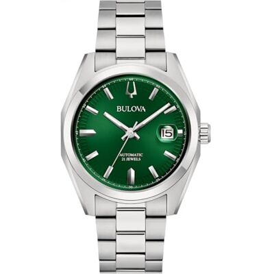 Bulova Montre Automatique , argenté, Élégant - Publicité Bulova Montre Automatique , argenté, Élégant - Publicité