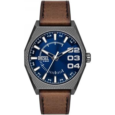 Diesel Montre Scraper à trois aiguilles, en acier inoxydable, couleur gris acier, pour homme, - Publicité Diesel Montre Scraper à trois aiguilles, en acier inoxydable, couleur gris acier, pour homme, - Publicité