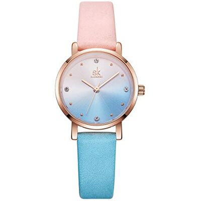 Alienwork Montre Enfants Fille Or Rose Bracelet en Cuir Pink élégant - Publicité Alienwork Montre Enfants Fille Or Rose Bracelet en Cuir Pink élégant - Publicité