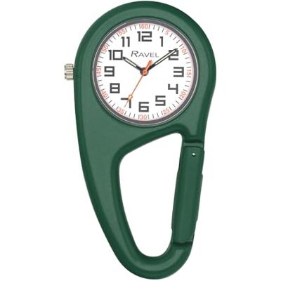 Ravel Montre à Quartz Caribinée à Clip Ceinture Quartz Analogique R1105 - Publicité Ravel Montre à Quartz Caribinée à Clip Ceinture Quartz Analogique R1105 - Publicité