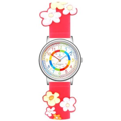 Alienwork Kids Montre Pédagogique Apprendre l'Heure Enfants Fille Argent Bracelet Rose Multicolore Enfants Résistant à l'eau 5 ATM Temps d'apprentissage - Publicité Alienwork Kids Montre Pédagogique Apprendre l'Heure Enfants Fille Argent Bracelet Rose Multicolore Enfants Résistant à l'eau 5 ATM Temps d'apprentissage - Publicité