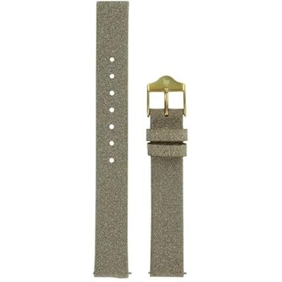 Lip Bracelet de Montre Cuir Doré Pailleté 14 mm - Publicité Lip Bracelet de Montre Cuir Doré Pailleté 14 mm - Publicité