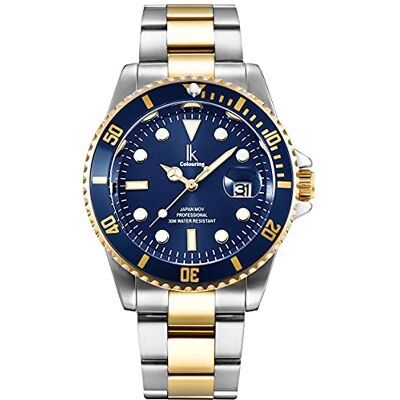 Alienwork Montre Hommes Femmes Argent Bracelet en Métal Acier Calendrier Date Bleu Marin Classique élégant - Publicité Alienwork Montre Hommes Femmes Argent Bracelet en Métal Acier Calendrier Date Bleu Marin Classique élégant - Publicité