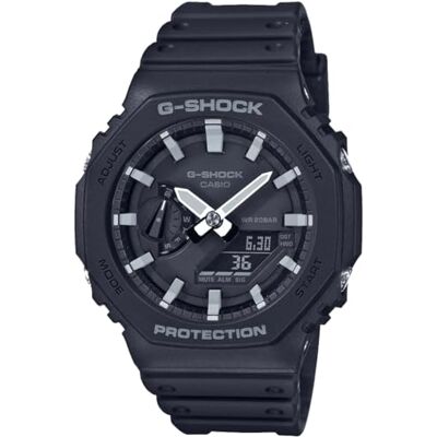 Casio Montre Quartz Homme 48.50mm avec Cadran Noir analogique/numérique et Bracelet en Plastic/Resin Strap Noir GA-2100-1AER - Publicité Casio Montre Quartz Homme 48.50mm avec Cadran Noir analogique/numérique et Bracelet en Plastic/Resin Strap Noir GA-2100-1AER - Publicité