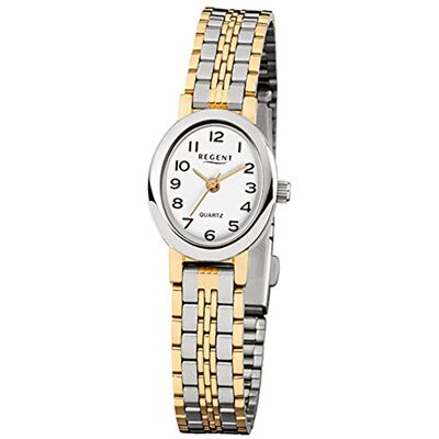 Regent – Bracelet Femme Montre élégant Or ionenplattiert Or – Bracelet Argent Acier analogique à Quartz urf393 - Publicité Regent – Bracelet Femme Montre élégant Or ionenplattiert Or – Bracelet Argent Acier analogique à Quartz urf393 - Publicité