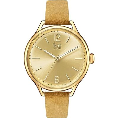 Watch Ice Time Beige Gold Montre Beige pour Femme avec Bracelet en Cuir - Publicité Watch Ice Time Beige Gold Montre Beige pour Femme avec Bracelet en Cuir - Publicité