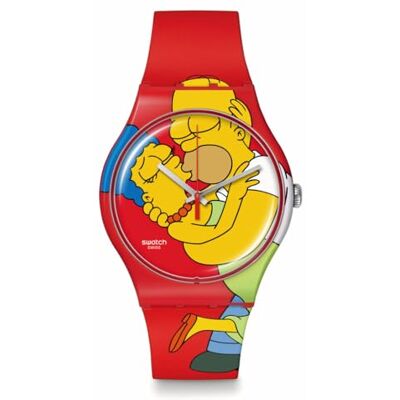SWATCH Montre Collection The Simpsons Swett Embrace Edition Saint Valentin - Publicité SWATCH Montre Collection The Simpsons Swett Embrace Edition Saint Valentin - Publicité