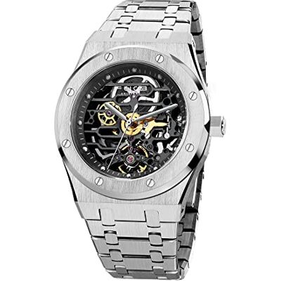 FEICE Montre Mécanique Automatique Homme Squelette Montres Saphir Miroir Montre Automatique pour Hommes 42 mm - Publicité FEICE Montre Mécanique Automatique Homme Squelette Montres Saphir Miroir Montre Automatique pour Hommes 42 mm - Publicité