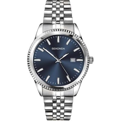 Sekonda King Classic Montre à Quartz pour Homme 40 mm avec Affichage analogique, Bracelet en Acier Inoxydable - Publicité Sekonda King Classic Montre à Quartz pour Homme 40 mm avec Affichage analogique, Bracelet en Acier Inoxydable - Publicité