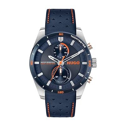 Hugo Montre Analogique Multifunction à Quartz pour Homme Collection #Fast avec Bracelet en Cuir et en Acier Inoxydable - Publicité Hugo Montre Analogique Multifunction à Quartz pour Homme Collection #Fast avec Bracelet en Cuir et en Acier Inoxydable - Publicité