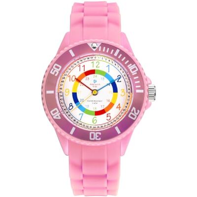 Alienwork Kids Montre Pédagogique Apprendre l'Heure Enfants Garçon Fille Temps d'apprentissage Résistant à l'eau 5 ATM - Publicité Alienwork Kids Montre Pédagogique Apprendre l'Heure Enfants Garçon Fille Temps d'apprentissage Résistant à l'eau 5 ATM - Publicité