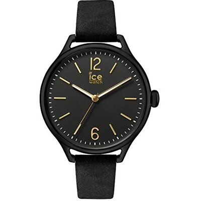 Watch Ice Time Black Gold Montre Noire pour Femme avec Bracelet en Cuir - Publicité Watch Ice Time Black Gold Montre Noire pour Femme avec Bracelet en Cuir - Publicité