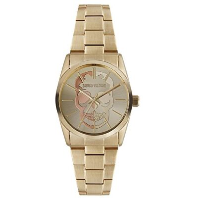 Montre Mixte Zadig & Voltaire à Quartz Cadran Doré 36 mm Et Bracelet Doré en Acier - Publicité Montre Mixte Zadig & Voltaire à Quartz Cadran Doré 36 mm Et Bracelet Doré en Acier - Publicité
