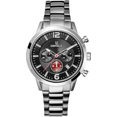 ORPHELIA Homme Chronographe Quartz Montre avec Bracelet en Acier Inoxydable - Publicité ORPHELIA Homme Chronographe Quartz Montre avec Bracelet en Acier Inoxydable - Publicité